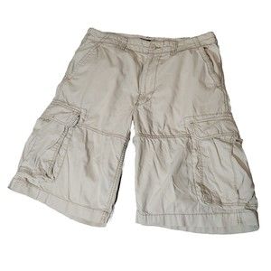 Vintage Polo Jeans Co Ralph Lauren Safari Utility Cargo Tan‎ Mens Shorts Size 34